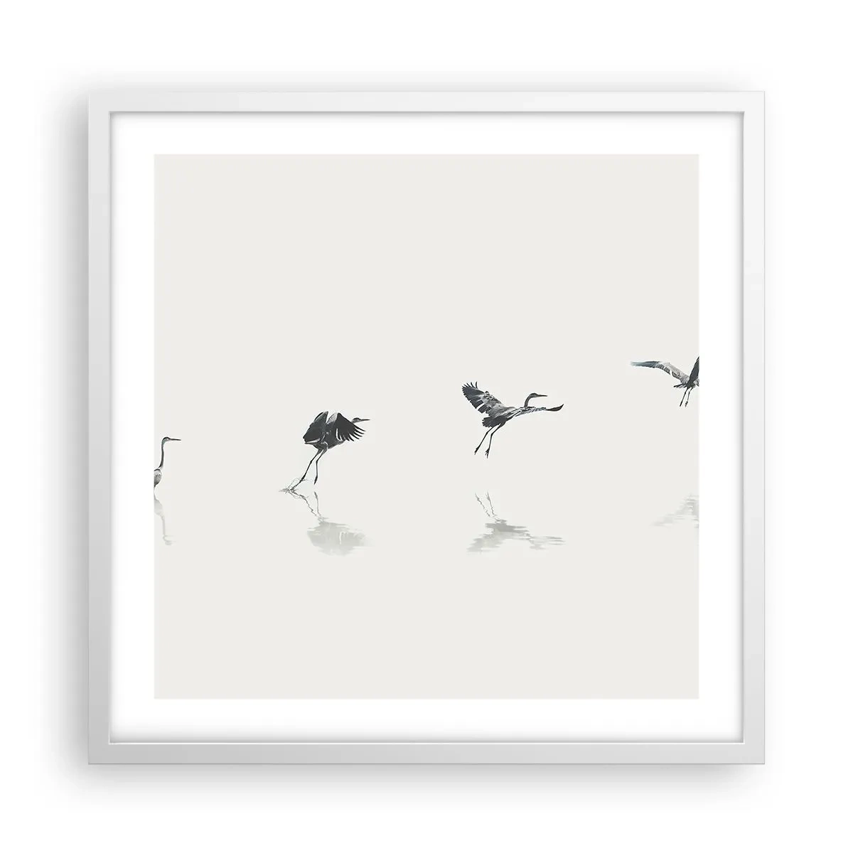 Plakát v bílém rámu - Čtyři jednoduché kroky - 50x50 cm