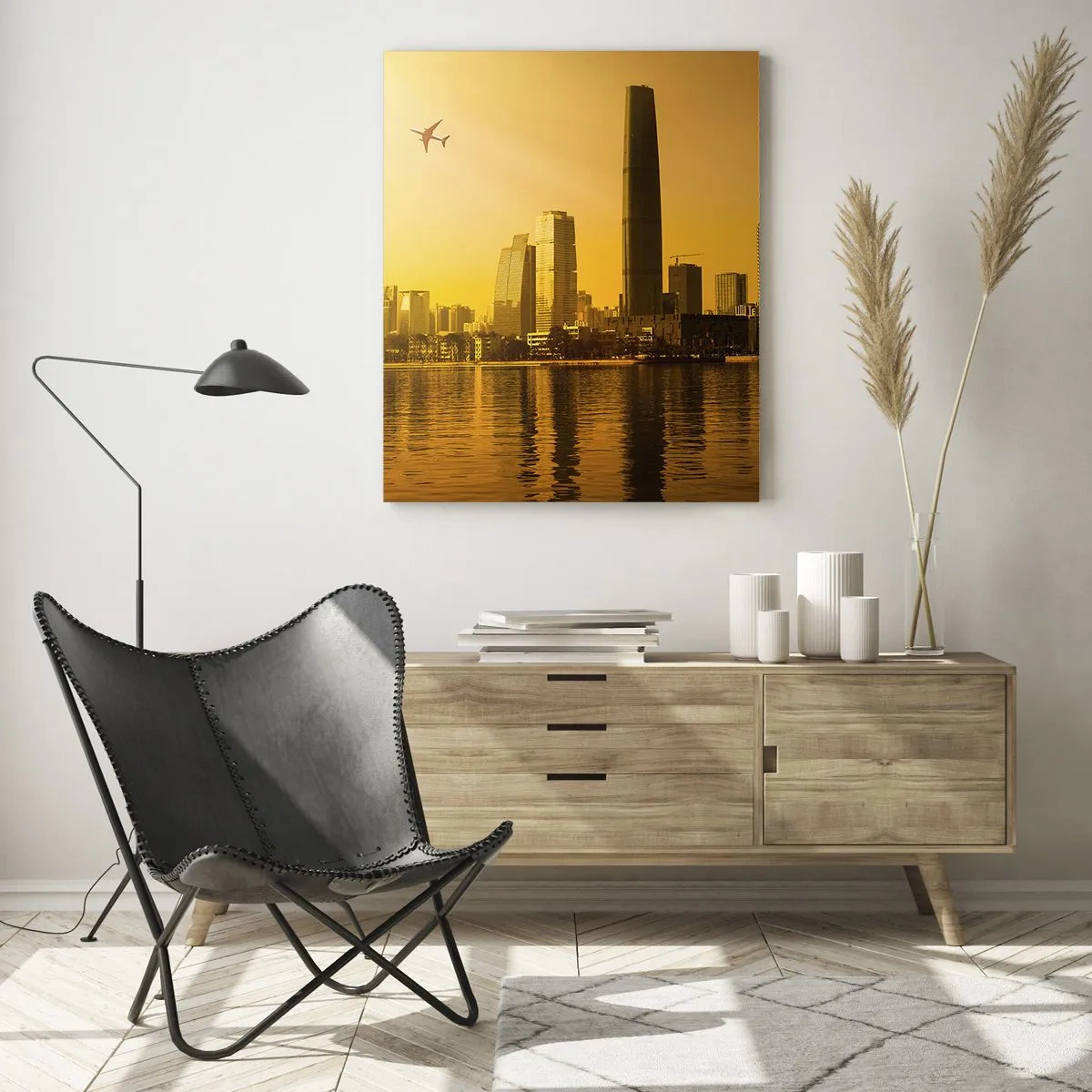 Obraz na skle - Zlaté město - 50x70 cm