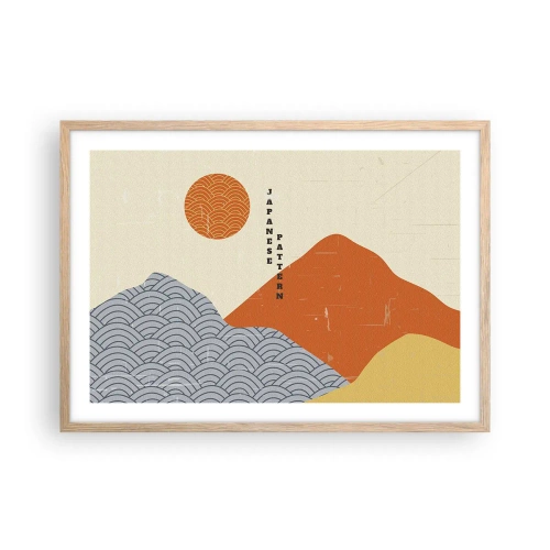 Plakát v rámu světlý dub - V japonském duchu - 70x50 cm