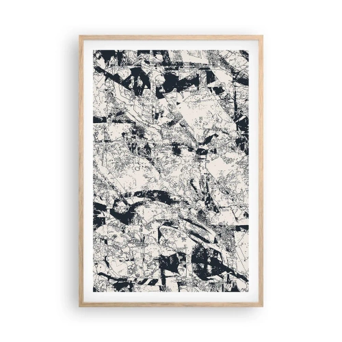 Plakát v rámu světlý dub - Prolínání protikladů - 61x91 cm