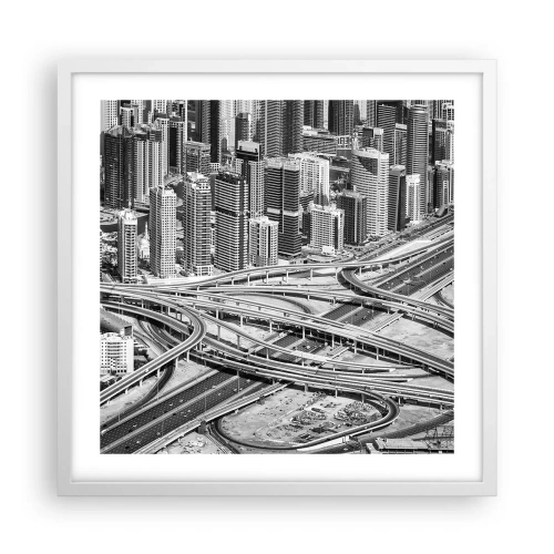 Plakát v bílém rámu - Dubaj – nemožné město - 50x50 cm
