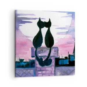 Obraz na plátně - Rendez-vous pod měsíčkem - 60x60 cm