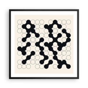 Plakát v černém rámu - Čínská hra – variace - 60x60 cm