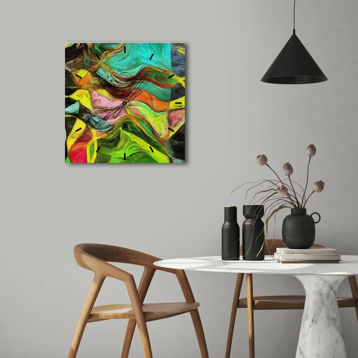 Nástěnné hodiny - Pohyb je život - 30x30 cm