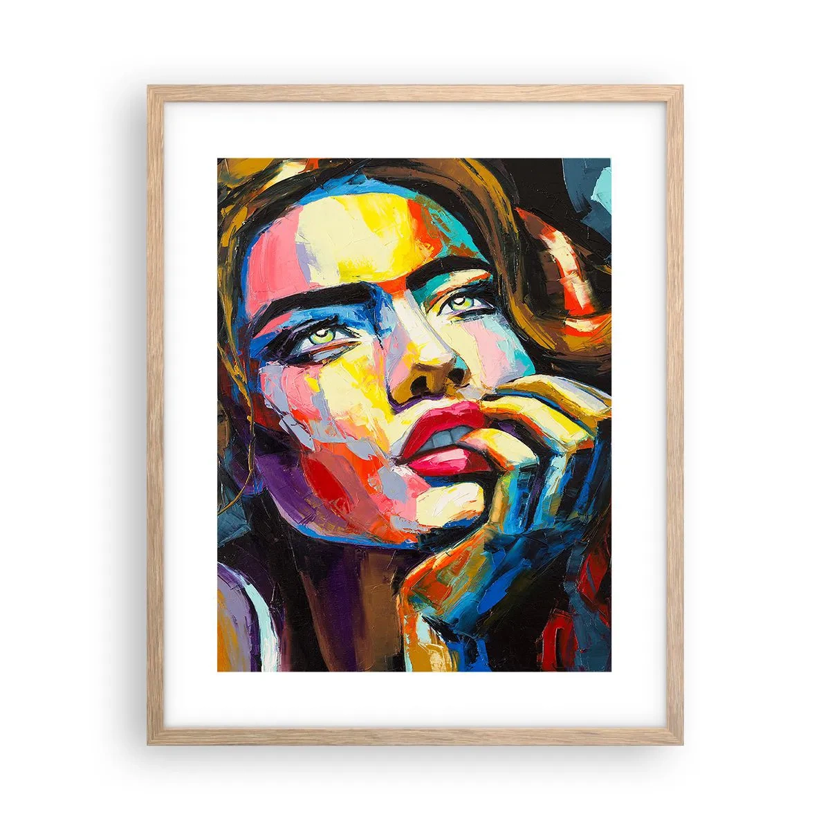 Plakát v rámu světlý dub - Sny, jak ptáci letí oblohou - 40x50 cm
