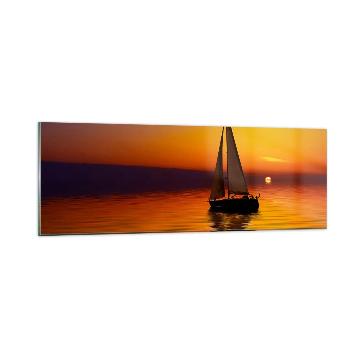 Obraz na skle - Jak je tu za soumraku ticho… - 90x30 cm