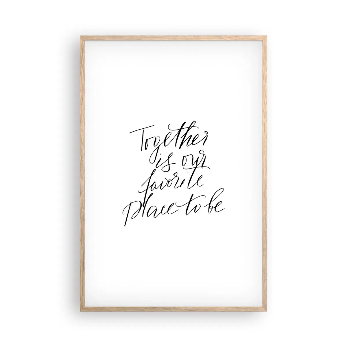 Plakát v rámu světlý dub - Cítíte to také? - 61x91 cm