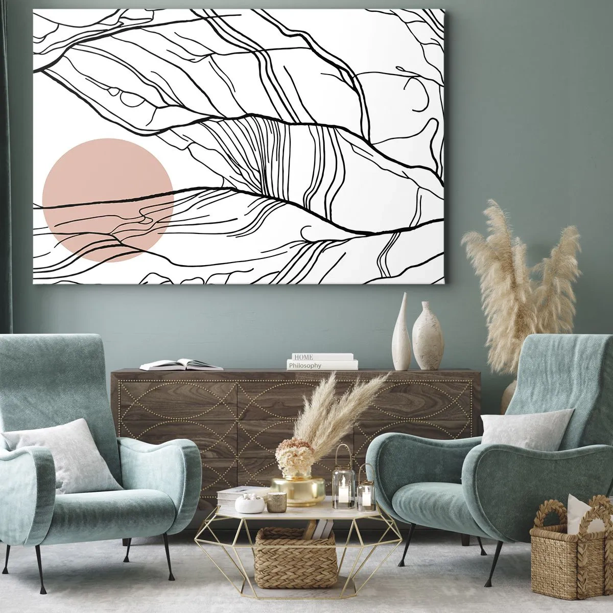Obraz na plátně - V síti větviček - 70x50 cm