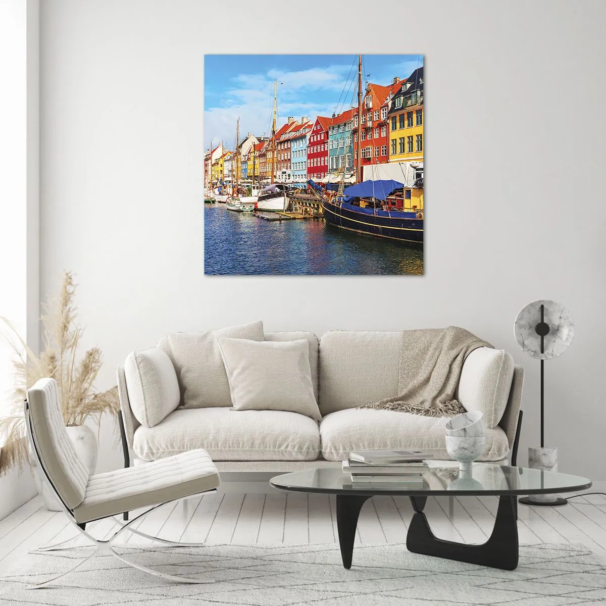 Obraz na skle - Radostné nábřeží - 60x60 cm