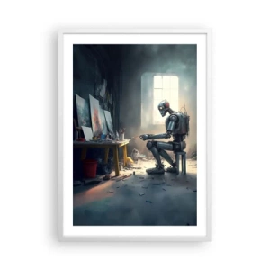 Plakát v bílém rámu - Akt stvoření - 50x70 cm