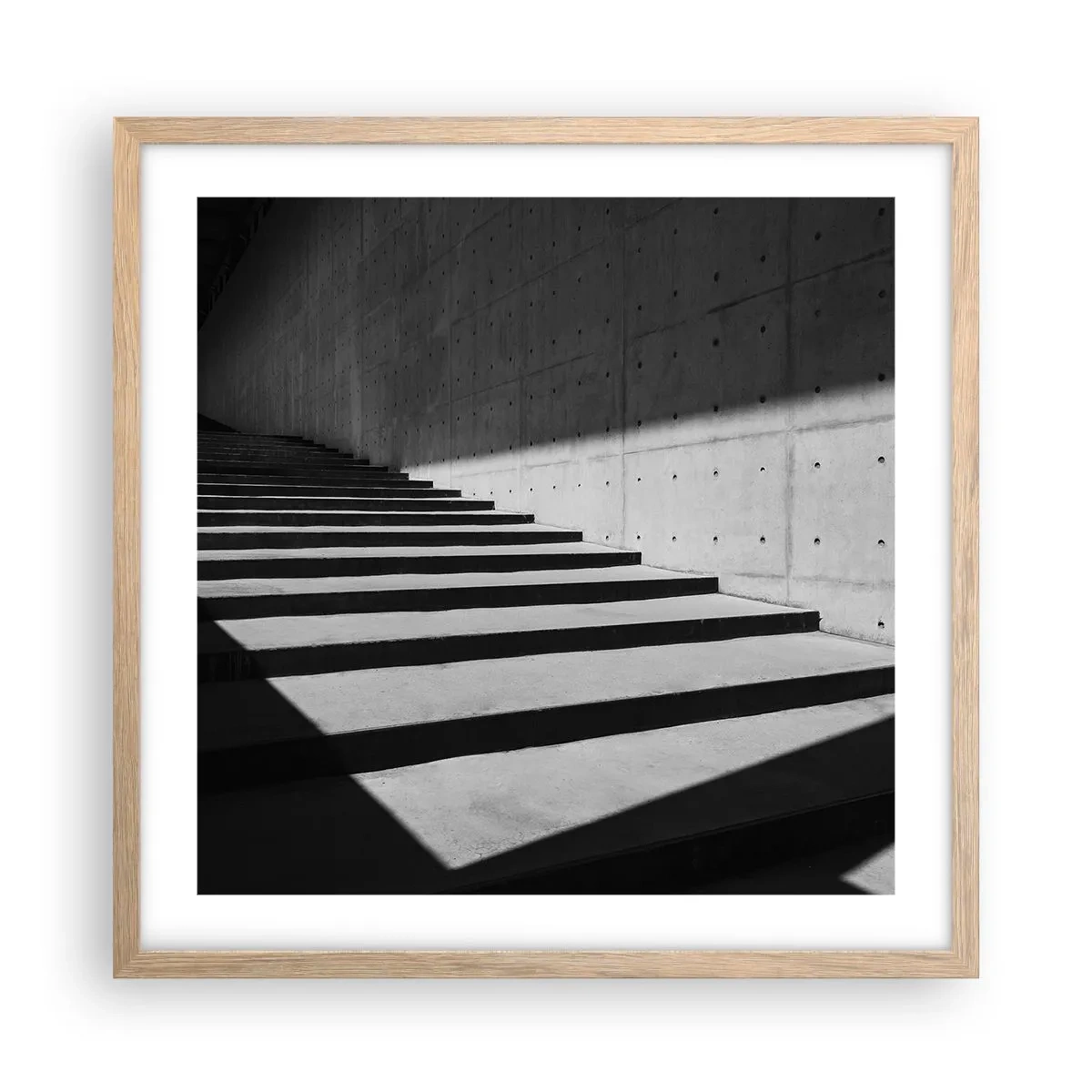 Plakát v rámu světlý dub - Syrová krása modernismu - 50x50 cm