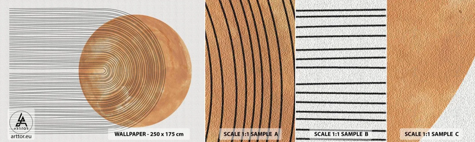 Fototapeta Vzorek Standard Eco - Slunečná kompozice - Boho, slunce, Minimalismus - 100x30 cm