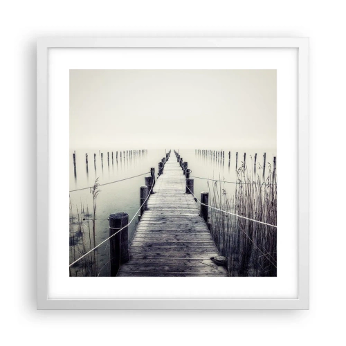 Plakát v bílém rámu - Ponoř se do klidu - 40x40 cm