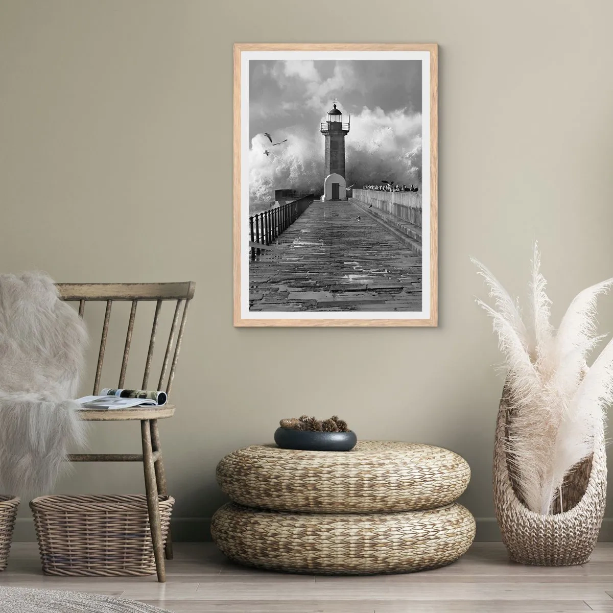 Plakát v rámu světlý dub - Nebojácná - 70x100 cm