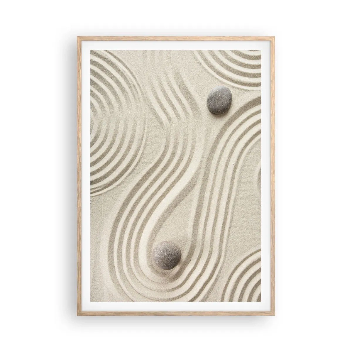 Plakát v rámu světlý dub - Dotek tepla - 70x100 cm