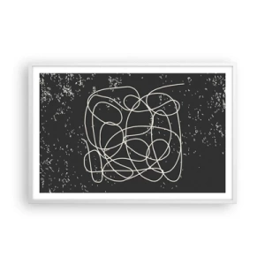 Plakát v bílém rámu - Toulání myslí - 91x61 cm