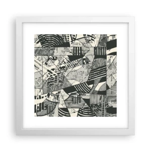 Plakát v bílém rámu - Dynamika současnosti - 30x30 cm