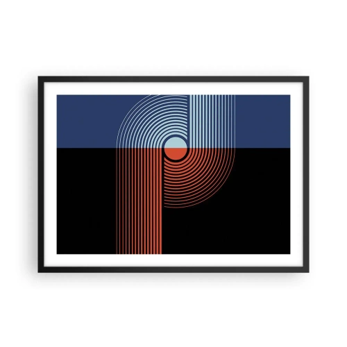 Plakát v černém rámu - V geometrickém objetí - 70x50 cm