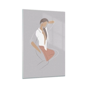 Obraz na skle - Obrys půvabu - 80x120 cm