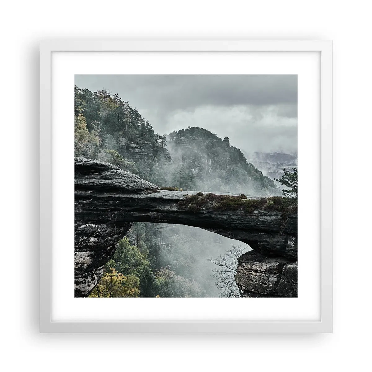 Plakát v bílém rámu - Dobrodružství právě začíná - 40x40 cm