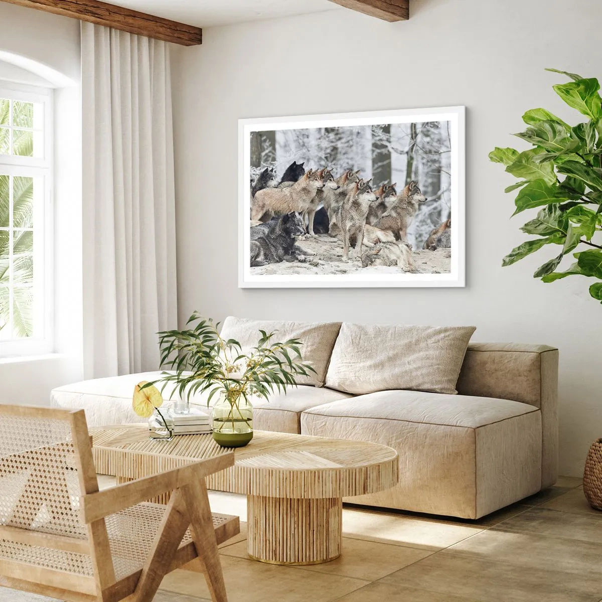 Plakát v bílém rámu - Rodina a přátelé - 50x40 cm