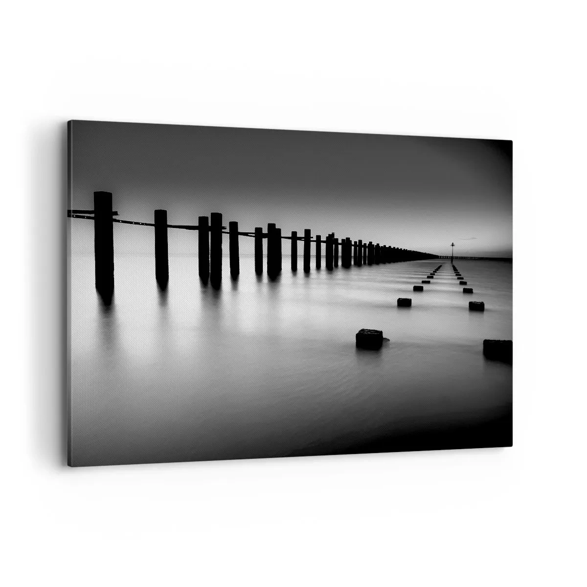 Obraz na plátně - Šedá dálka v mlze - 120x80 cm