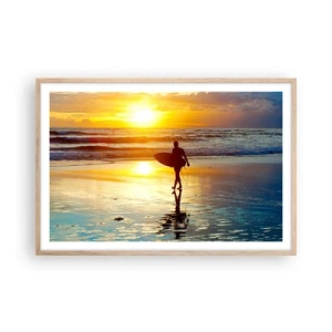 Plakát v rámu světlý dub - Návrat bojovníka - 91x61 cm