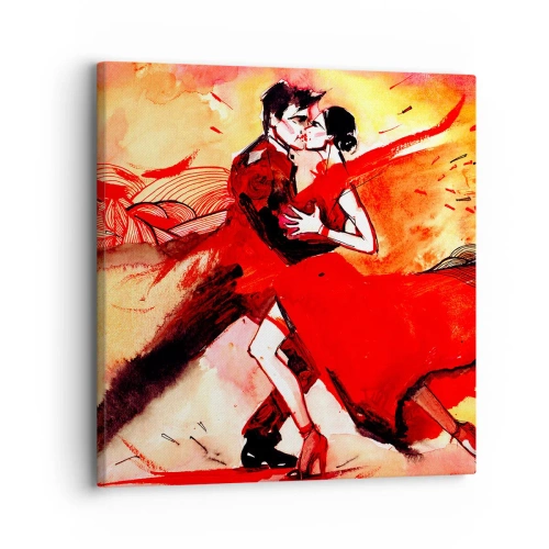 Obraz na plátně - Purpurový rytmus náruživostí - 30x30 cm
