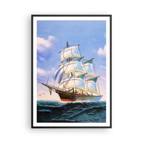 Plakát v černém rámu - Hrdě s větrem - 70x100 cm