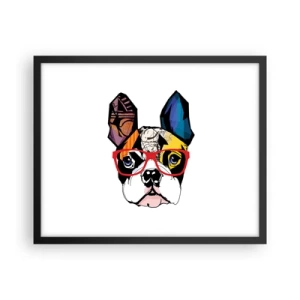 Plakát v černém rámu - Intelektuál - 50x40 cm