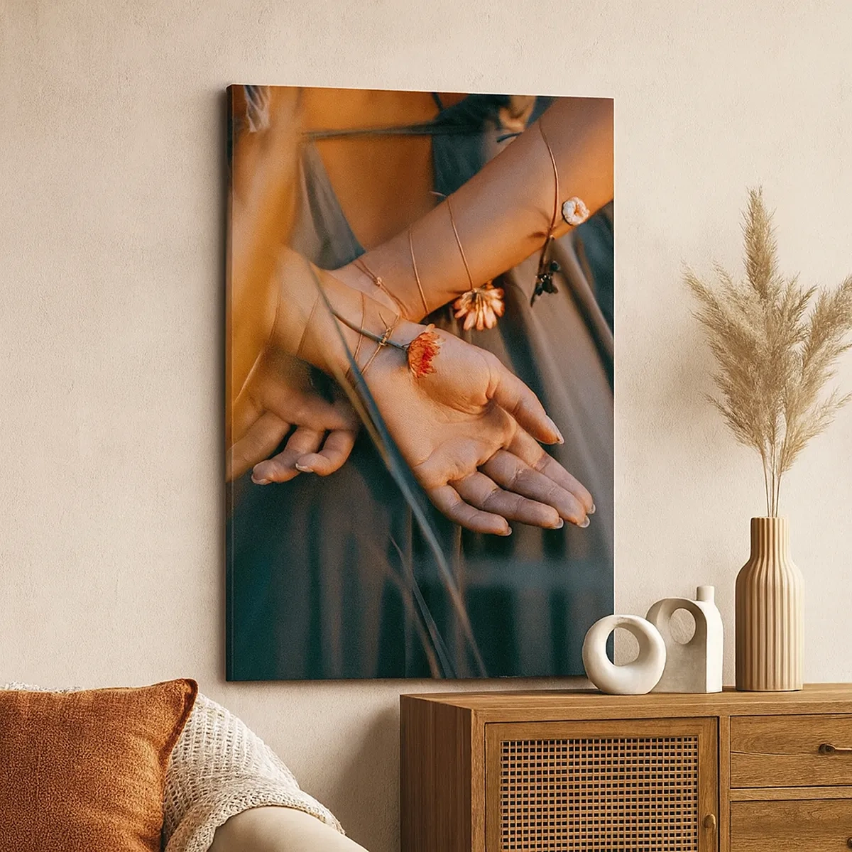 Obraz na plátně - Propojená s přírodou - 50x70 cm