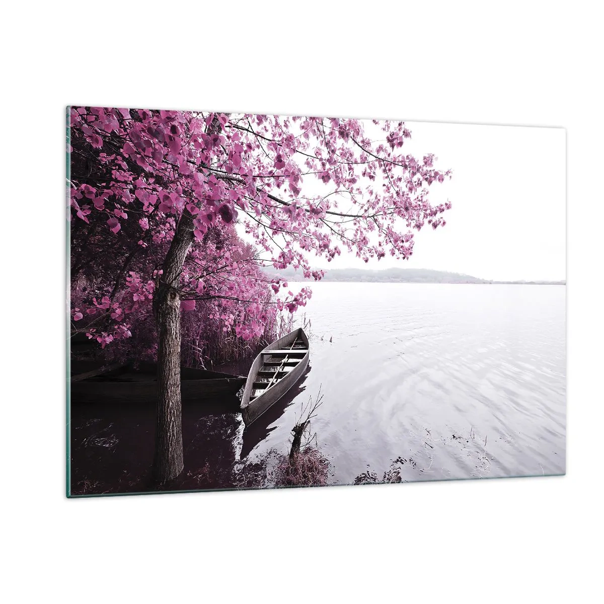 Obraz na skle - V růžovém tichu - 120x80 cm