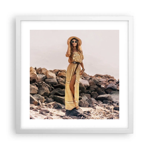 Plakát v bílém rámu - Kouzlo kamenů - 40x40 cm