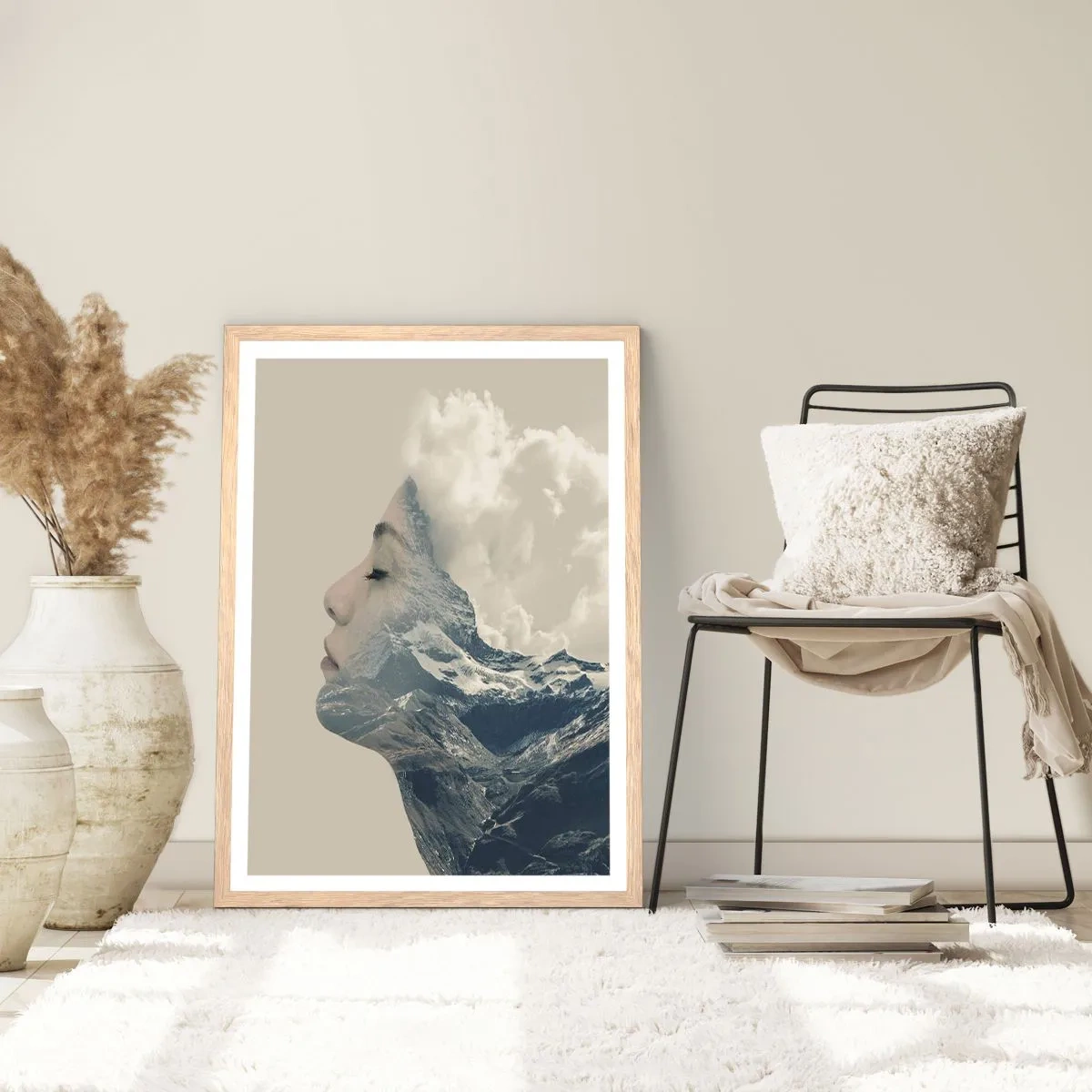 Plakát v rámu světlý dub - Krása živlů - 70x100 cm