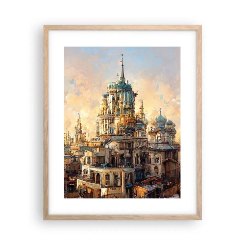 Plakát v rámu světlý dub - Město měst - 40x50 cm