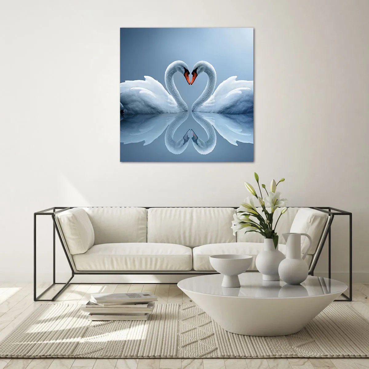 Obraz na skle - Čas na lásku - 30x30 cm