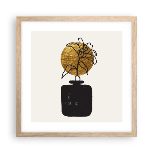 Plakát v rámu světlý dub - Krása, která má cenu zlata - 40x40 cm