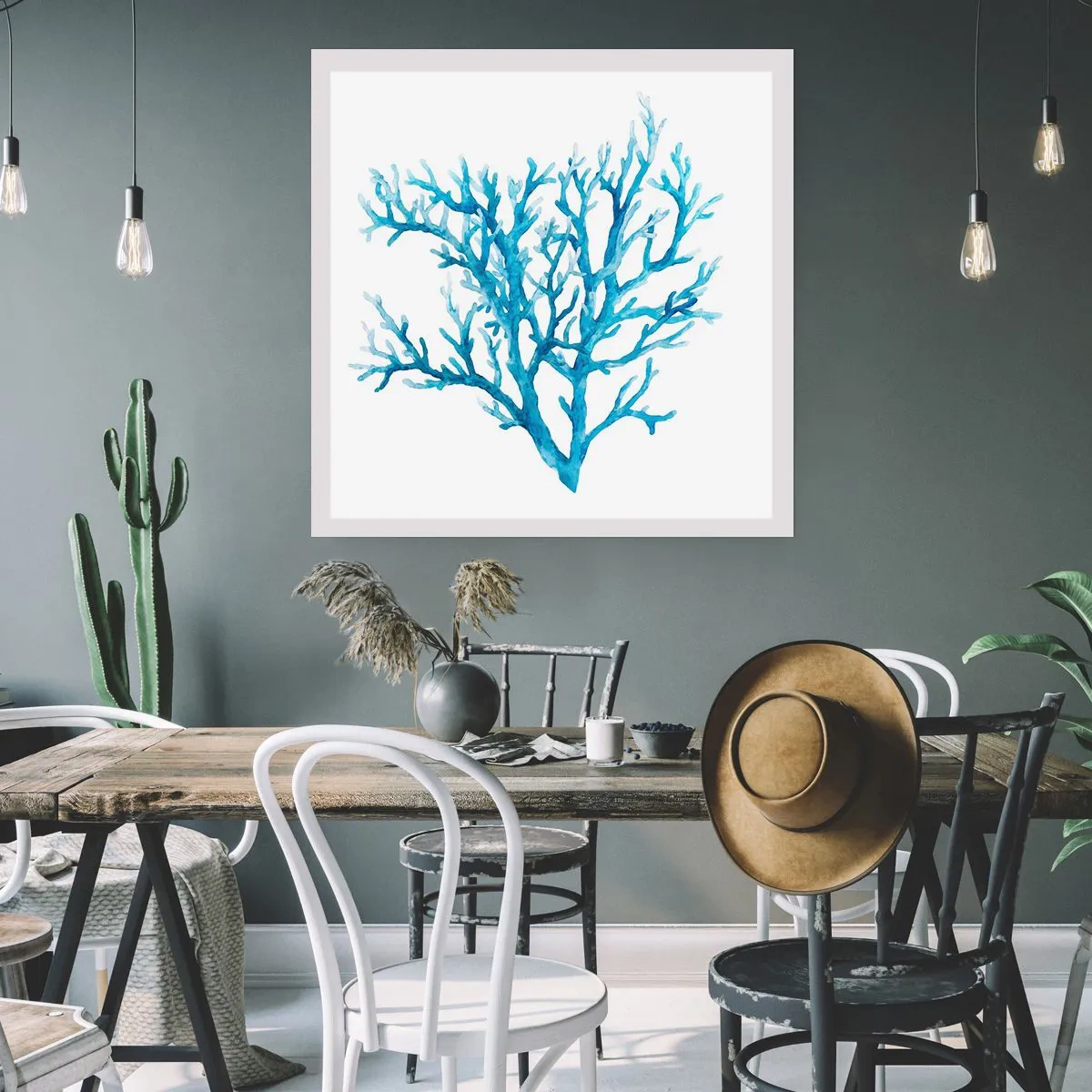 Plakát - Mořský filigrán - 40x40 cm