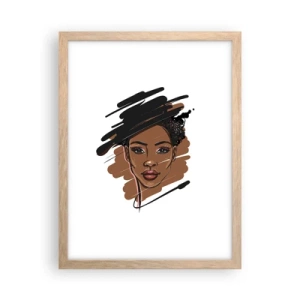 Plakát v rámu světlý dub - Sladká jako čokoláda - 30x40 cm