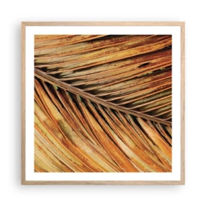 Plakát v rámu světlý dub - Kokosové zlato - 60x60 cm