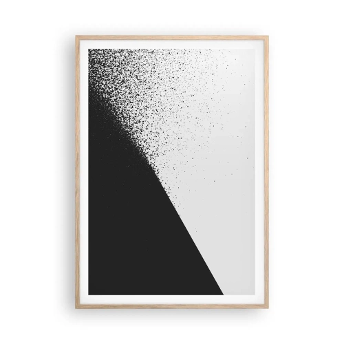 Plakát v rámu světlý dub - Rychleji a rychleji, více a více - 70x100 cm