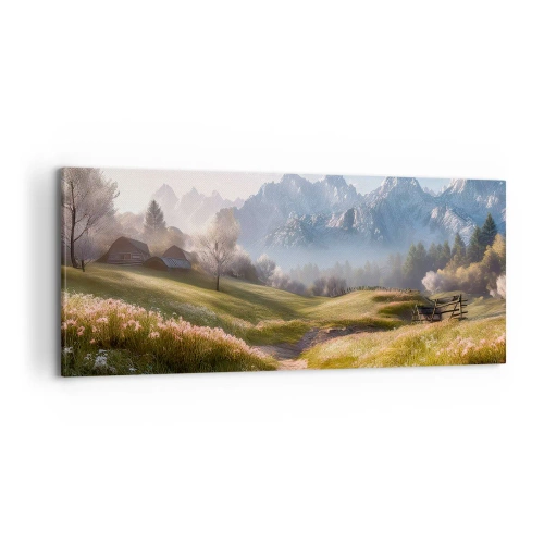 Obraz na plátně - Idylické údolí - 100x40 cm