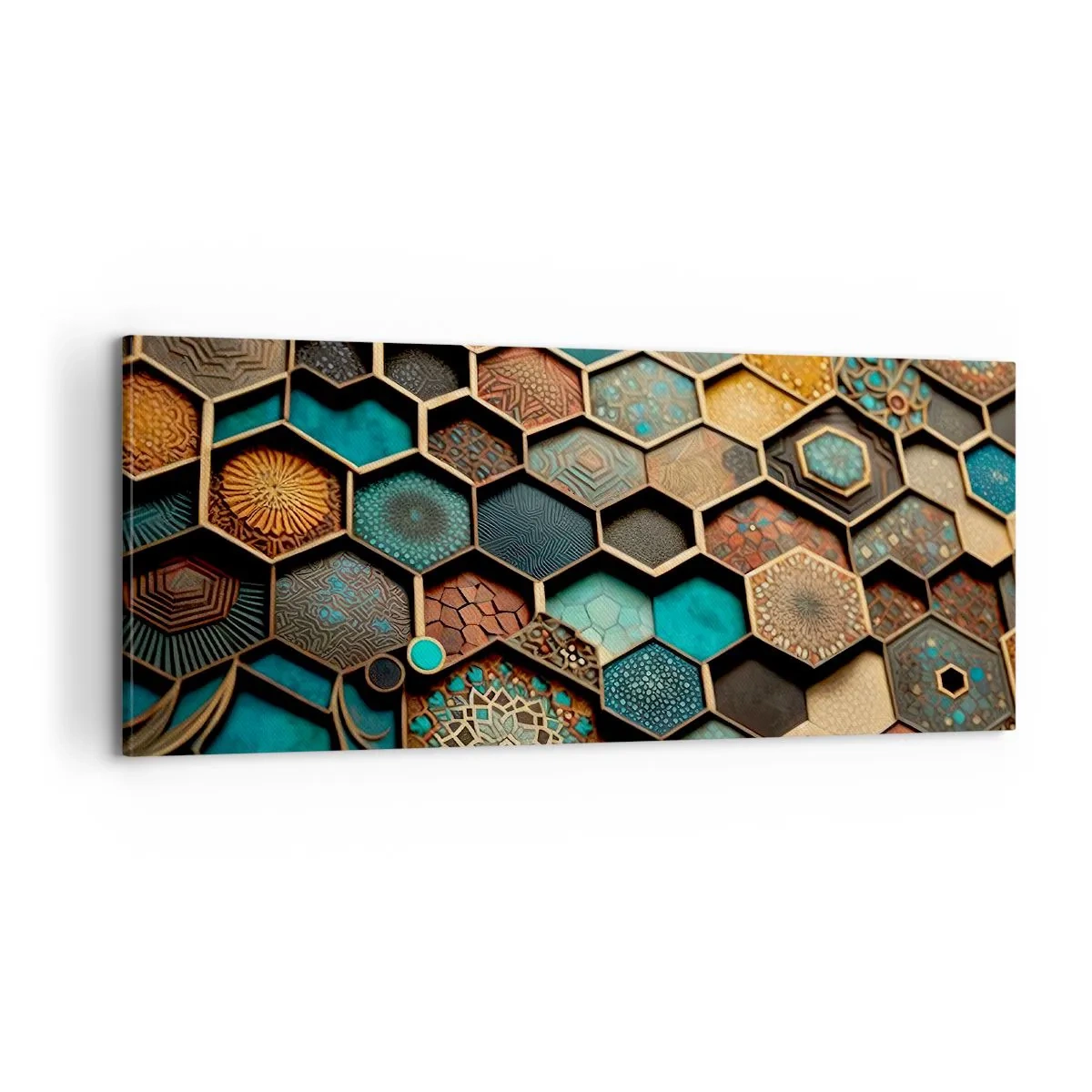Obraz na plátně - Arabské ornamenty – variace - 100x40 cm