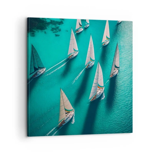 Obraz na plátně - Zápasení s větrem - 60x60 cm