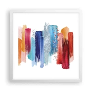 Plakát v bílém rámu - Nahoru a dolů  - 40x40 cm