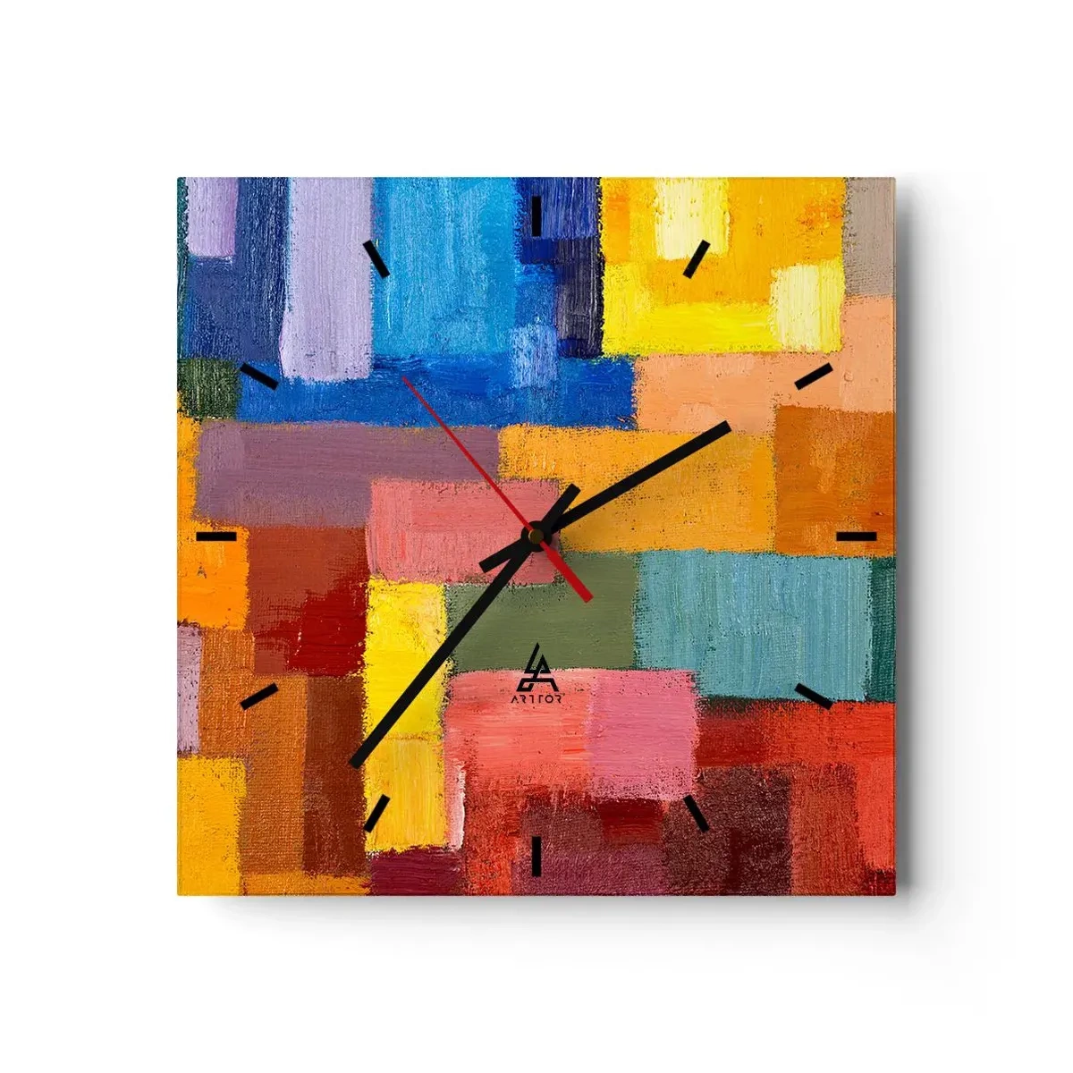 Nástěnné hodiny - Každý jiný, všechny barevné - 30x30 cm