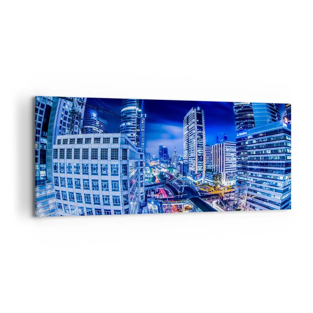 Obraz na plátně - Rytmy nočního města - 120x50 cm
