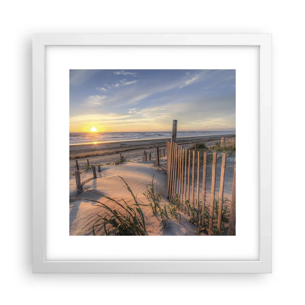 Plakát v bílém rámu - Odlesk a stín větru - 30x30 cm