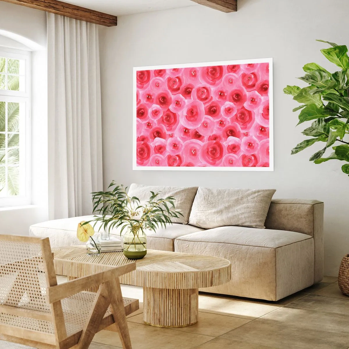 Plakát - Růže dole i nahoře - 91x61 cm