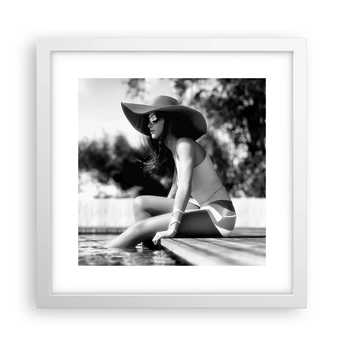 Plakát v bílém rámu - Letní sen - 30x30 cm